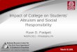Impact of College on Students’ Altruism and Social Responsibility
