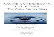 WATER AND ENERGY IN CALIFORNIA The Water Agency Story