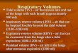 Respiratory Volumes