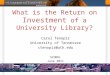What is the Return on  Investment  of a University Library?