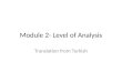 Module  2-  Level  of  Analysis