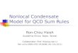 Nonlocal Condensate Model for QCD Sum Rules