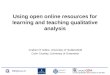 Using open online resources for learning and teaching qualitative analysis