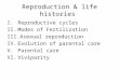 Reproduction & life histories