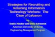 Strategies for Recruiting and Retaining Information Technology Workers:  The Case of Lebanon