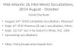 Mid-Atlantic (& Mid-West) Occultations,  2014 August - October David Dunham