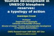 Tourism development in UNESCO biosphere reserves:  a typology of action