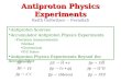 Antiproton Physics Experiments