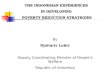 THE INDONESIAN EXPERIENCES  IN DEVELOPING  POVERTY REDUCTION STRATEGIES