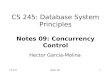 CS 245: Database System Principles Notes 09: Concurrency Control