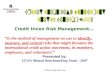Credit Union Risk Management…