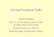 Giving Technical Talks