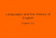 Languages and the History of English