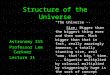 Structure of the Universe