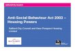 Anti-Social Behaviour Act 2003 – Housing Powers