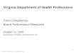 Virginia Department of Health Professions Core Competency: Board Performance Measured