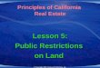 Principles of California  Real Estate