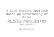 A Load Sharing Approach Based on Refactoring of Roles in Multi-Agent Systems