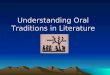 Understanding Oral Traditions in Literature
