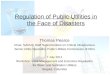 Regulation of Public Utilities in the Face of Disasters