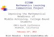 CCSNH   Mathematics Learning Communities Project