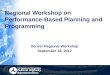 Regional Workshop on Performance-Based Planning and Programming