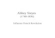 Abbey Sieyes  (1748-1836)