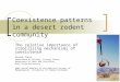 Coexistence patterns in a desert rodent community