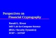 Perspectives on  Financial Cryptography