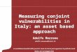 Measuring conjoint vulnerabilities in Italy: an asset based approach