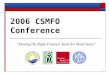 2006 CSMFO Conference