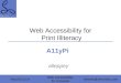 Web Accessibility for  Print Illiteracy