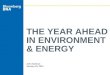 The Year AHEAD In Environment & Energy