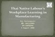 Thai Native Labour’s Workplace Learning in Manufacturing