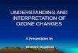 UNDERSTANDING AND INTERPRETATION OF OZONE CHANGES