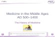 Medicine in the Middle Ages AD 500–1400