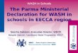 WASH in Schools The Parma Ministerial Declaration for WASH in schools in EECCA region