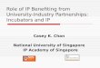 Role of IP Benefiting from University-Industry Partnerships: Incubators and IP