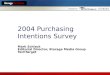 2004 Purchasing Intentions Survey