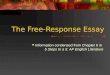 The Free-Response Essay