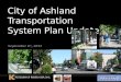 City of Ashland Transportation System Plan Update