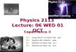 Physics 2113  Lecture: 06 WED 01 OCT
