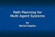 Path Planning for Multi Agent Systems