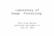 Laboratory of Image  Processing