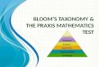 Bloom’s Taxonomy & the Praxis Mathematics Test