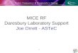 MICE RF Daresbury Laboratory Support Joe Orrett - ASTeC