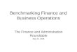 Benchmarking Finance and Business Operations