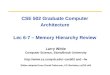 CSE 502 Graduate Computer Architecture  Lec 6-7 – Memory Hierarchy Review