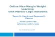 Online Max-Margin Weight Learning  with Markov Logic Networks