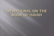 Devotional on the book of Isaiah